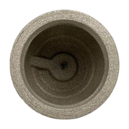 Imagem de Vaso de planta decorativo cone redondo textura grafiato com prato 25x20