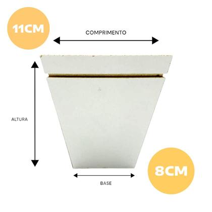 Imagem de Vaso De Plantas Cachepo Decorativo Quadrado MDF Pequeno 11cm