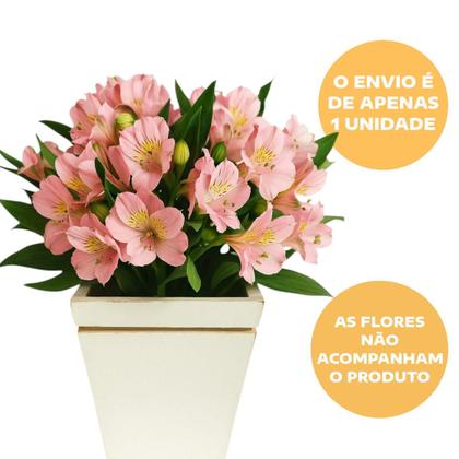 Imagem de Vaso De Plantas Cachepo Decorativo Quadrado MDF Pequeno 11cm