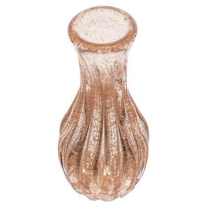 Imagem de Vaso de Plantas Flores Italy Vidro Murano Dourado Transparente 9,5x20cm Wolff
