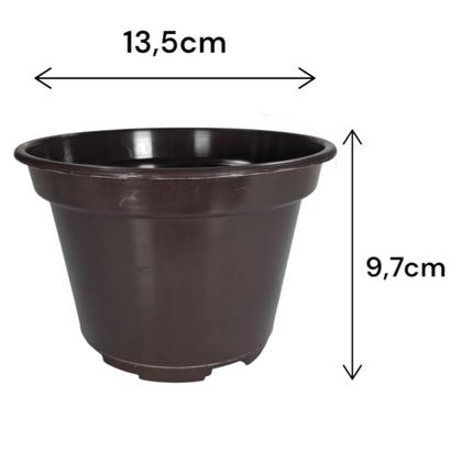 Imagem de Vaso De Plástico 13cm Orquídeas Bonsai Girassol Lírio Cravo