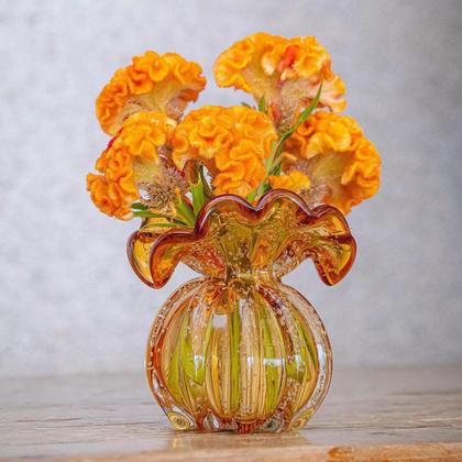 Imagem de Vaso de Vidro Italy Âmbar 18 x 16 cm Lyor