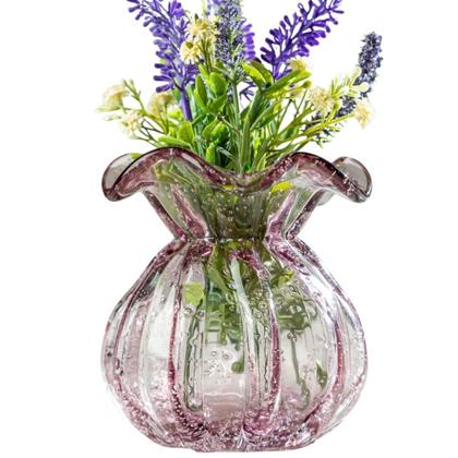 Imagem de Vaso de Vidro Italy Rosa Claro 10 X 11 cm  Casa Del Grande