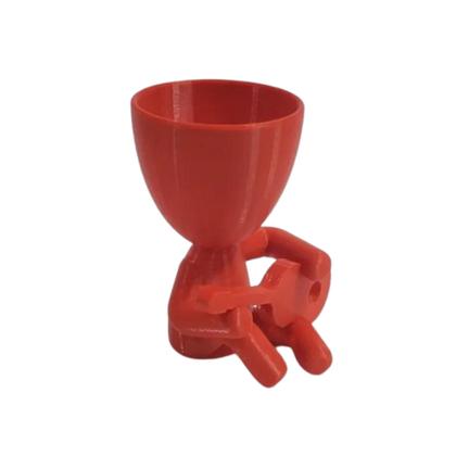 Imagem de Vaso Decor Robert Violão Músico Plantas Suculentas Vermelho