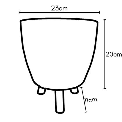 Imagem de Vaso Decorativo 20cm Com Tripé De Madeira Para Plantas E Flores