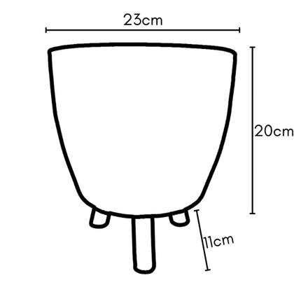 Imagem de Vaso Decorativo 20cm Com Tripé De Madeira Para Plantas E Flores