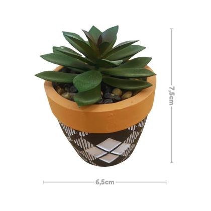 Imagem de Vaso decorativo de cimento com planta