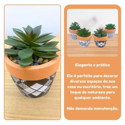 Imagem de Vaso decorativo de cimento com planta