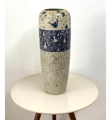 Imagem de Vaso Decorativo De Porcelana Pintado À Mão Vasos Sala, Vaso de porcelana azul e branco Velho, vaso de flores de cerâmica, decoração de casa.