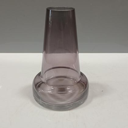Imagem de Vaso Decorativo Home&Co 14x9x9cm Vidro Cinza Decoração para Flores Sala Estante e Casa