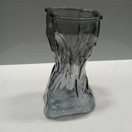Imagem de Vaso Decorativo Home&Co 17x7cm Vidro Fumê para Flores Enfeite Decoração Sala e Quarto