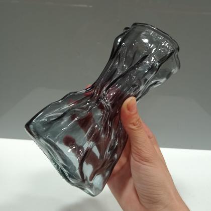 Imagem de Vaso Decorativo Home&Co 17x7cm Vidro Fumê para Flores Enfeite Decoração Sala e Quarto