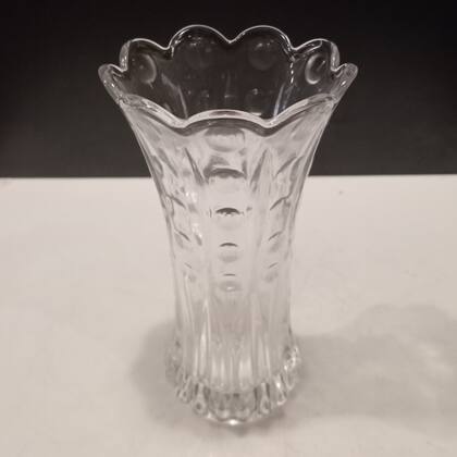 Imagem de Vaso Decorativo Home&Co 19x10cm Vidro Transparente Decoração para Flores Sala Estante e Casa
