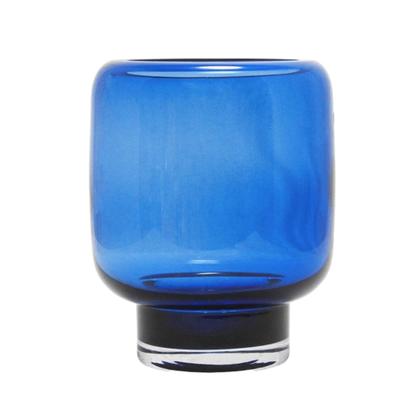 Imagem de Vaso Decorativo Menor Cristal Azul c Base Design Tradicional