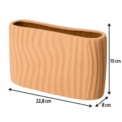 Imagem de Vaso Decorativo Para Sala Planta Marrom Cerâmica Rafimex
