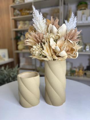 Imagem de Vaso em Cerâmica Bege G 30x15cm