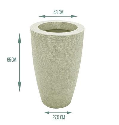 Imagem de Vaso Grafiato Cônico nº 65 Cor Cimento Nutriplan