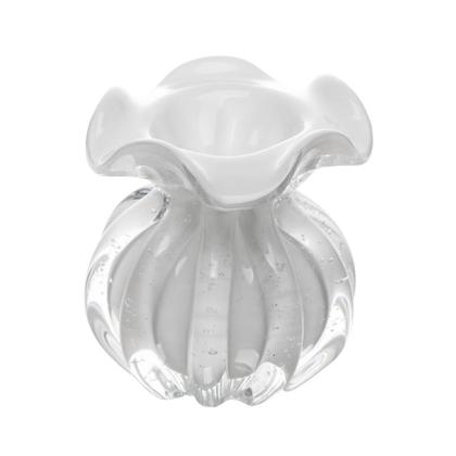 Imagem de Vaso Italy em Vidro Branco Leitoso 10x11cm  Wolff