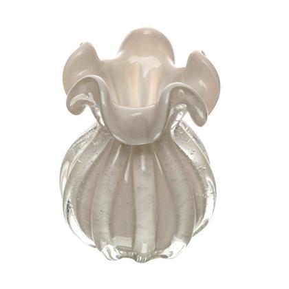 Imagem de Vaso Italy Trouxinha em Vidro Nude Leitoso 10x11cm Wolff