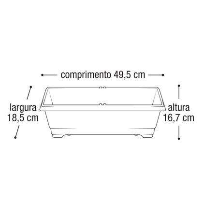 Imagem de Vaso Jardineira Floreira Grande Preto Arqplast