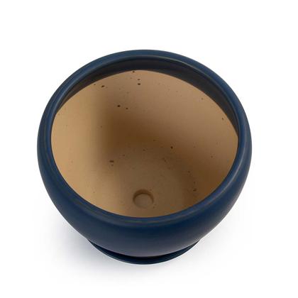 Imagem de Vaso medio + prato berlim fosco pozzani - porcelana azul