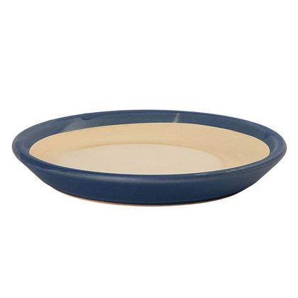 Imagem de Vaso medio + prato berlim fosco pozzani - porcelana azul