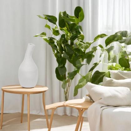 Imagem de Vaso minimalista decorativo em ceramica m branco 29cm