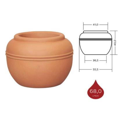 Imagem de Vaso Persa Redondo 40 (68L) Cor Cerâmica NUTRIPLAN