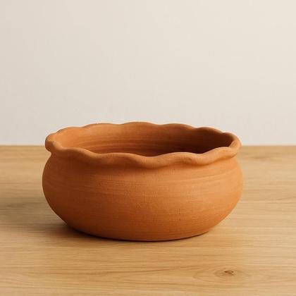 Imagem de Vaso Pétala em Cerâmica feito de barro em 3 tamanhos diferentes
