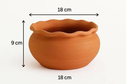 Imagem de Vaso Pétala em Cerâmica feito de barro em 3 tamanhos diferentes