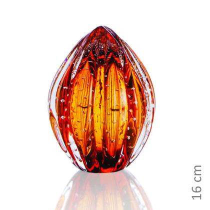 Imagem de Vaso Pinha Em Cristal Murano Âmbar - São Marcos 16cm