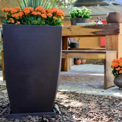 Imagem de Vaso Polietileno Quadrado Moderno 48L 54x37cm Japi