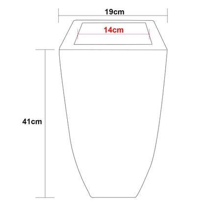 Imagem de Vaso Quadrado De Polietileno 41cm Fino Para Plantas E Flores