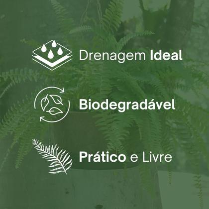 Imagem de Vaso Redondo Pendurar Nutricoco Suspenso Kit Completo N3