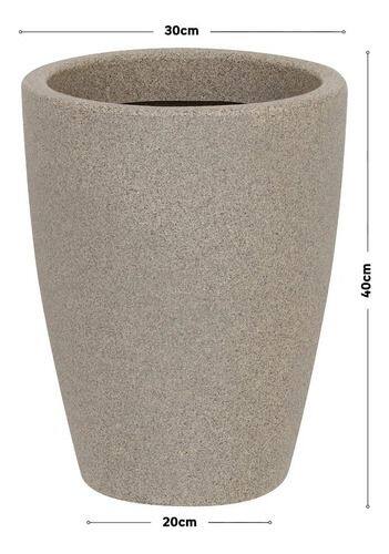 Imagem de Vaso Rústico De Plástico 40x30cm - Granito - Naterial Deluxe
