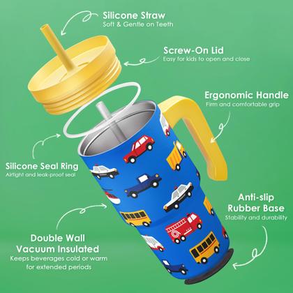 Imagem de Vaso SANDJEST para Niños de 20 oz con Asa y Popote