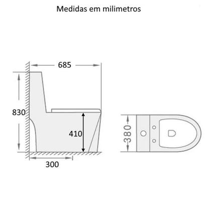 Imagem de Vaso Sanitário Acoplado (monobloco) Imperial Diamond Gold