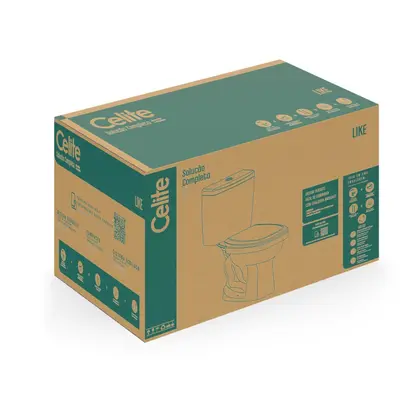 Imagem de Vaso Sanitário com Caixa Acoplada e Assento Like Celite
