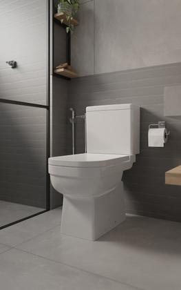 Imagem de Vaso Sanitário com Caixa Acoplada e Assento Soft Close Elite Celite