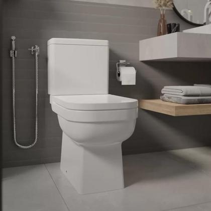 Imagem de Vaso Sanitário com Caixa Acoplada e Assento Soft Close Elite Celite