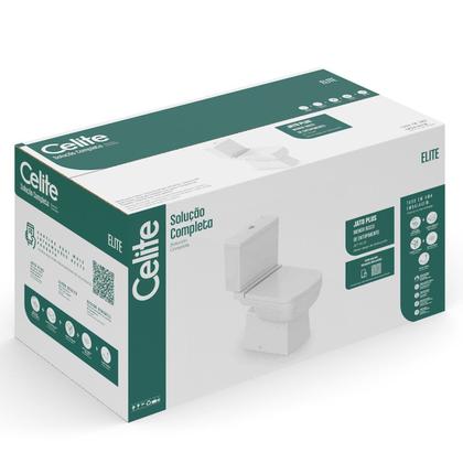 Imagem de Vaso Sanitário com Caixa Acoplada e Assento Soft Close Elite Celite