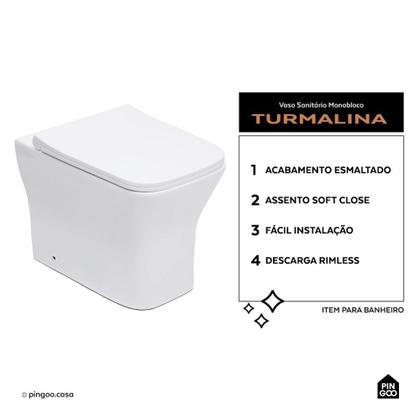 Imagem de Vaso Sanitário Convencional Turmalina Pingoo.casa - Branco
