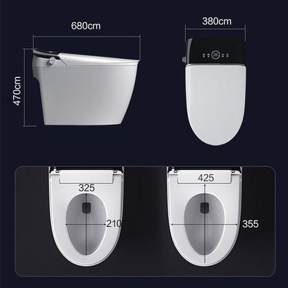 Imagem de Vaso Sanitário Inteligente com Funções Avançadas  Tampa Automática, Assento Aquecido, Jato Higiênico e Controle Remoto  