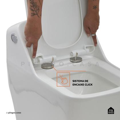 Imagem de Vaso Sanitário Monobloco Caixa Acoplada Peridoto Pingoo.casa - Branco