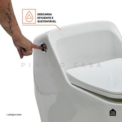 Imagem de Vaso Sanitário Monobloco Caixa Acoplada Peridoto Pingoo.casa - Branco
