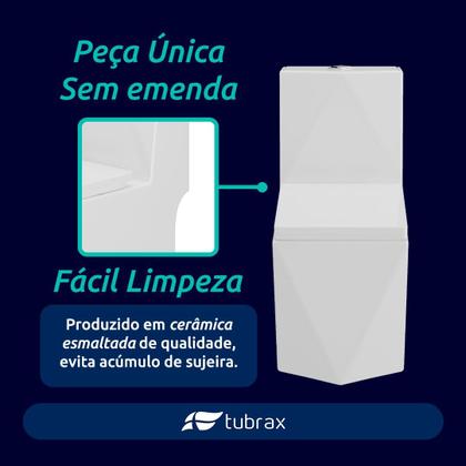 Imagem de Vaso Sanitário Monobloco Completo - Caixa Acoplada Privada modelo Diamante Tubrax