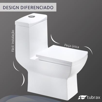 Imagem de Vaso Sanitário Monobloco Completo - Caixa Acoplada Privada modelo Una Tubrax