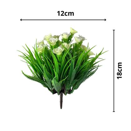Imagem de Vaso Trançado com Arranjo de Flores Artificiais - Decoração