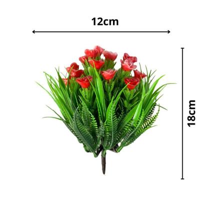 Imagem de Vaso Trançado com Arranjo de Flores Artificiais - Decoração