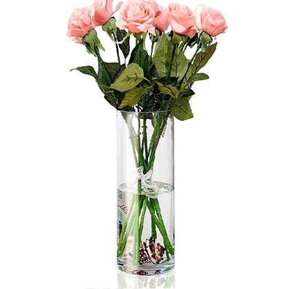 Imagem de Vaso Vidro Cilindro 30x11cm Arranjos, Flores, Festas, Decoração